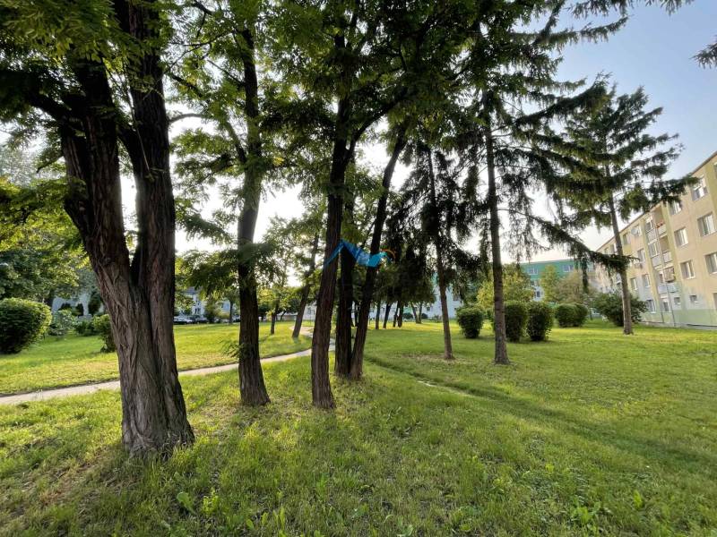 Park pri bytovke na Novej Dobe v Galante, príjemné prostredie.